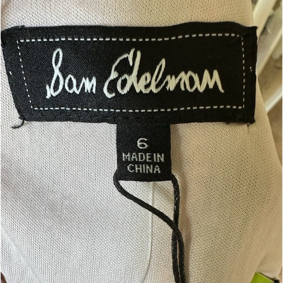 Sam Edelman Striped Midi Dress Size 6 Multicolor Belted Spaghetti Strap NWT - Picture 9 of 11